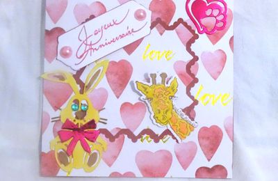 Carte anniversaire pour une jeune fille .