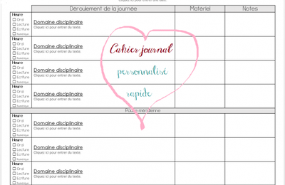 Créer son cahier journal en utilisant le développeur de Word