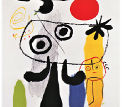 PS  / PROJET ART ET CORPS / MIRO " personnage devant le soleil rouge II "
