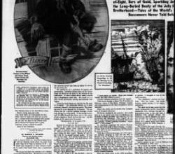 The Tennessean from Nashville, Tennessee, page 54, " On the treasure trail of the Wicked old pirate " dimanche 10 mars 1940.(By  Wilkins T. Harold)