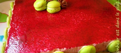 Bavarois framboise/pistache livraison spéciale