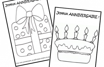 Coloriage anniversaire
