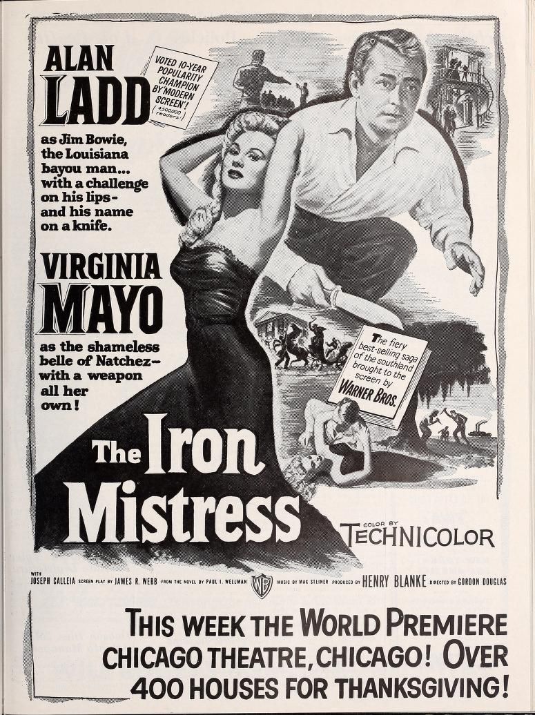 THE IRON MISTRESS BOX OFFICE USA 1952