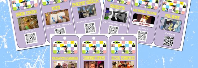 Le loup qui rencontrait les artistes belges: cartes QRC