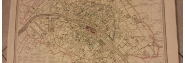 Lithographie Plan de Paris en 1839 - Le tracé de ses anciennes enceintes par Ambroise Tardieu
