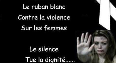 Portez un ruban blanc - stop violence femmes