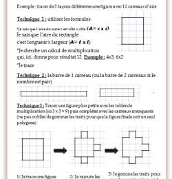 Techniques pour tracer des figures avec une aire donnée