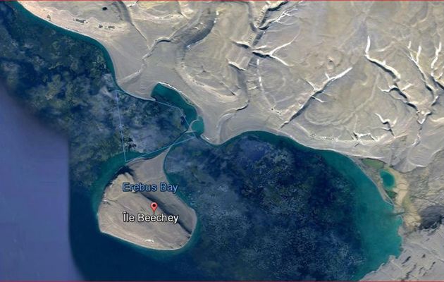 24 août 2016 : débarquement à Erebus Bay, 74° 42' 54" Nord, 91° 49' 34" Ouest - Beechey Island (touche presque Devon Island) - Baffin Bay - Nunavut - Canada