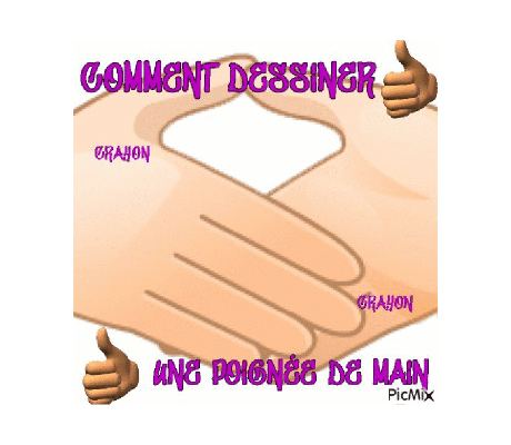 Dessin et peinture - vidéo 4442 : Comment dessiner une poignée de main ? - dessin au crayon.