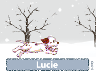657 - Chien neige - signature, hiver, neige, blinkie, gif animé