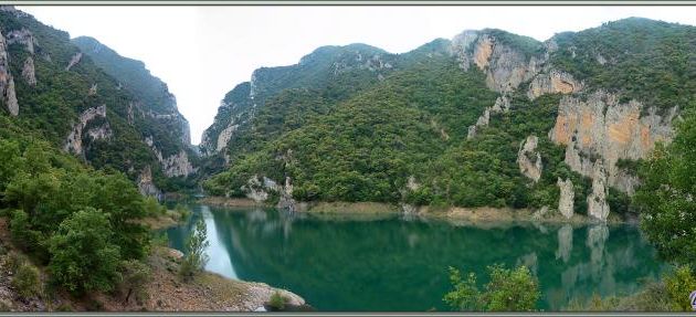 Randonnée au Congost de Mont-Rebei : dernier regard sur la rivère Noguera Ribagorçana et ses falaises - Aragon/Catalogne - Espagne