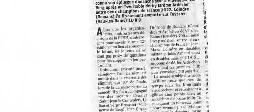 Coindre remporte les 3 clochers / michel Pastre