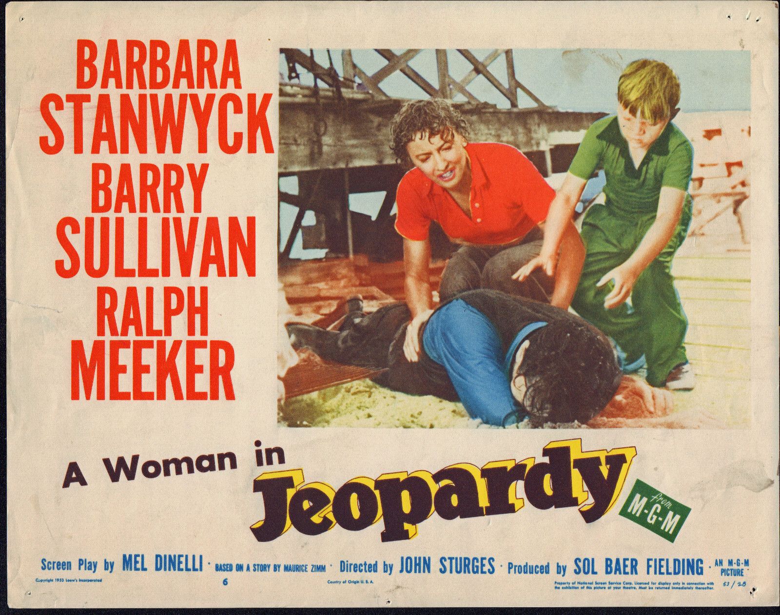 JEOPARDY BOX OFFICE USA 1953