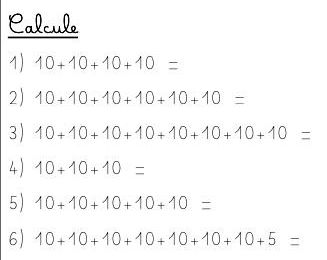 Fiche calculs pour les CP