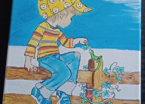 Le petit garçon et le lézard 