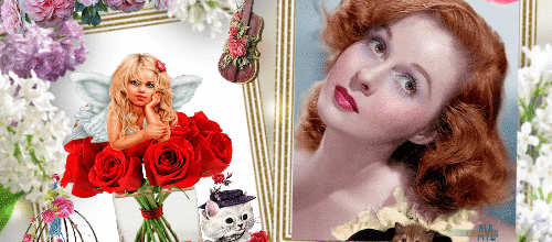 FEMME FLEURS ANIMAUX