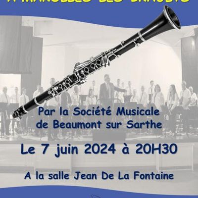 Concert de l'Harmonie de Beaumont - 7 Juin 20h45 - Salle Jean de la Fontaine - Marolles les braults