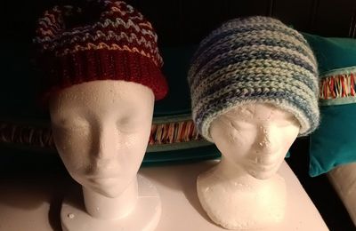 EB - Deux nouveaux bonnets au crochet - février 2023...