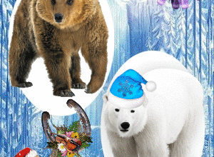 OURS NEIGE DECO