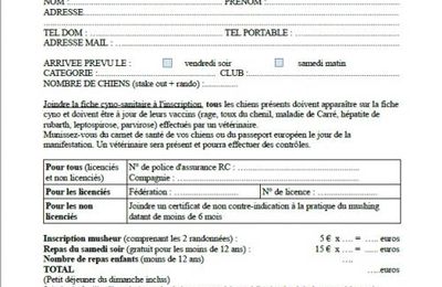 Inscription randonnée de Dilay 2019