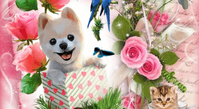 FLEURS ANIMAUX FILLETTE