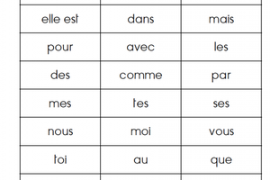 Lecture des mots outils