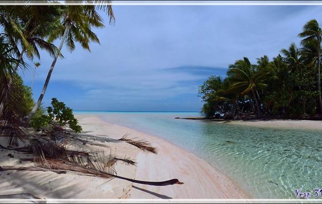 Hoa (canal entre deux motu) - Motu au sable rose - Sud de Fakarava (Tetamanu) - Tuamotu - Polynésie française