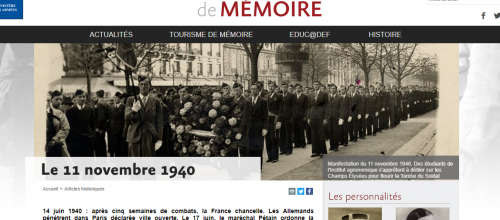 * Le 11 Novembre 1940 : une date symbolique