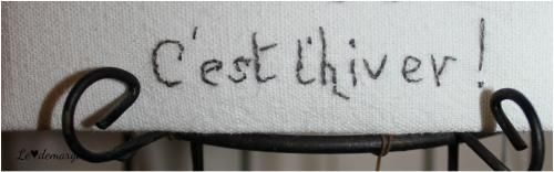 Carte brodée " C'est l'hiver !"