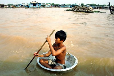 Lac Tonle Sap - Cambodge (Scan de photos papier)
