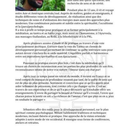 évènements de Sébastien Recotillon...conférences, ateliers et retraites