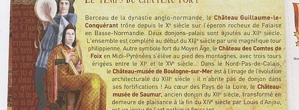 carnets châteaux 2012 du "château fort" au "château résidence"