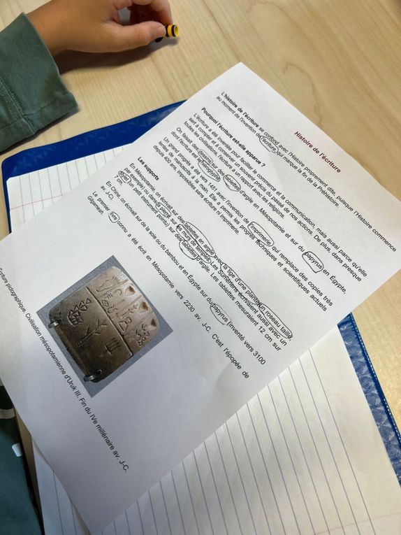 Album photo :  projet d'écriture Classe Bleue 2025