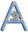 Alphabet chat gris