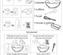 Fiche recette du gâteau au yaourt (maternelle)