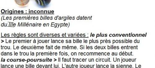 Nostalgiques ? les billes