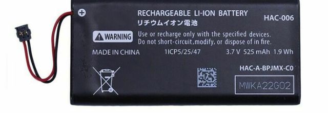 Batteria per Nintendo Switch Joy-con Controller - HAC-006 (450mAh/1.67Wh) batteria di ricambio