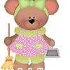 298 -299 Blinkie , ourse, nettoyage, signature animée