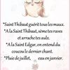 Dicton et Fête du jour  Thibaut + grille prénom  !