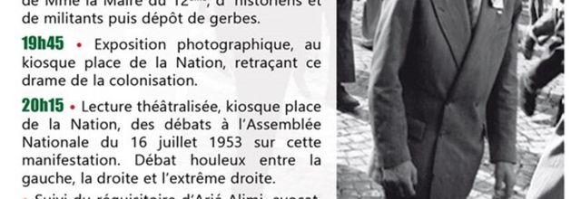 Commémoration en mémoire des victimes de la répression du 14 juillet 1953