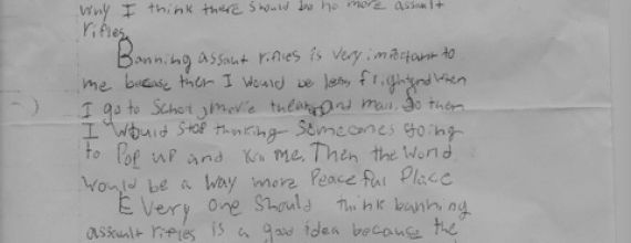 L'émouvante lettre d'un enfant de 8 ans à propos des armes à feu