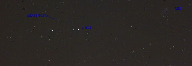 La nova ASASSN-17hx observée depuis Marseille