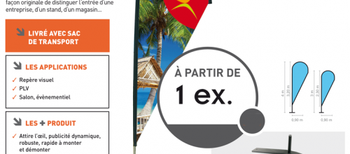 STAND DRAPEAU ROND