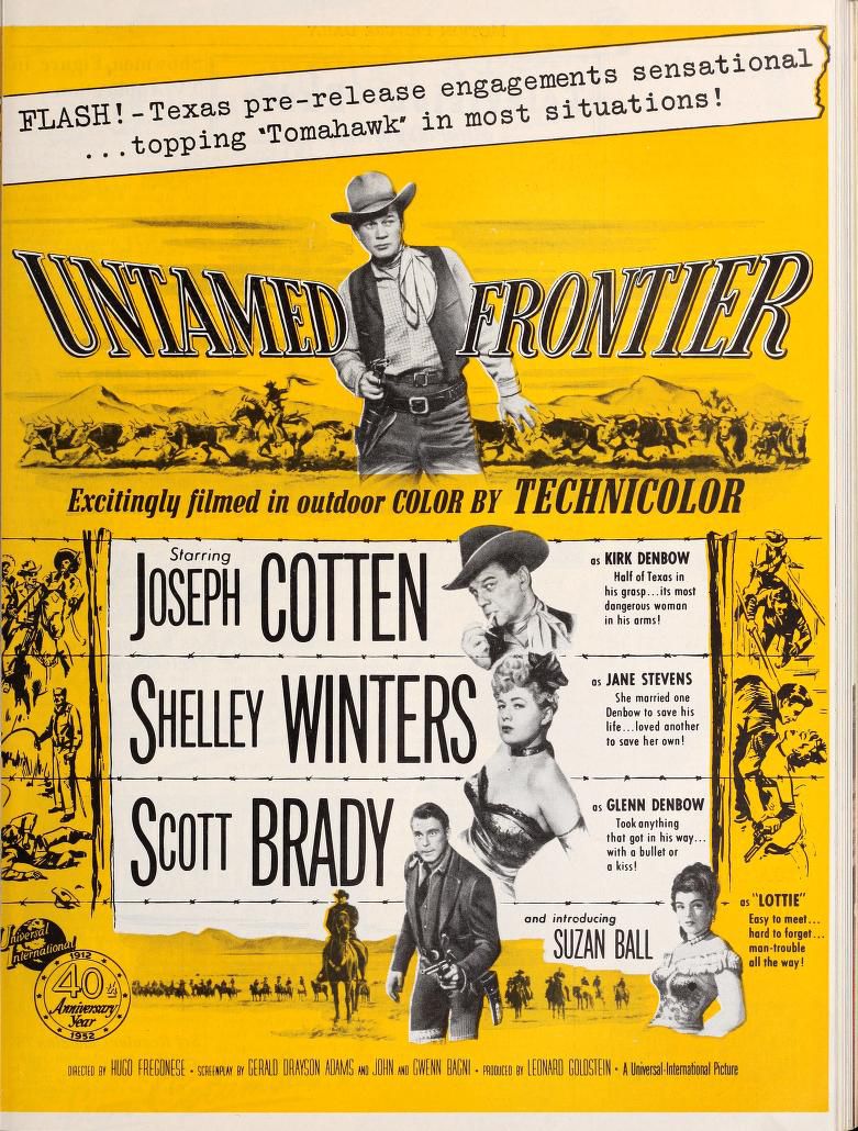 UNTAMED FRONTIER BOX OFFICE USA 1952