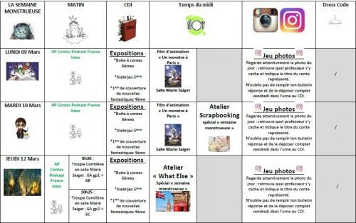 Semaine du merveilleux : une semaine monstrueuse