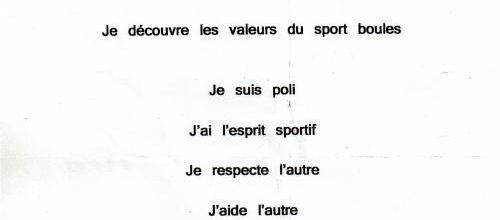 REGLEMENT INTERIEUR ECOLE DE BOULE 