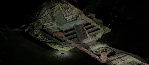 Le Temple du Serpent à Plumes et le souterrain découvert il y a  environ 11 ans, (Quetzalcoatl). (Yves Herbo)