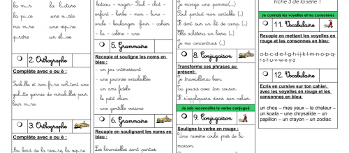 Plan de travail CE1 2013-2014 numéro 2