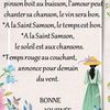 Dictons et Fête du jour Samson + grille prénom !
