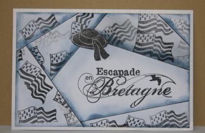 Carte "Escapade en Bretagne / Retiform technique